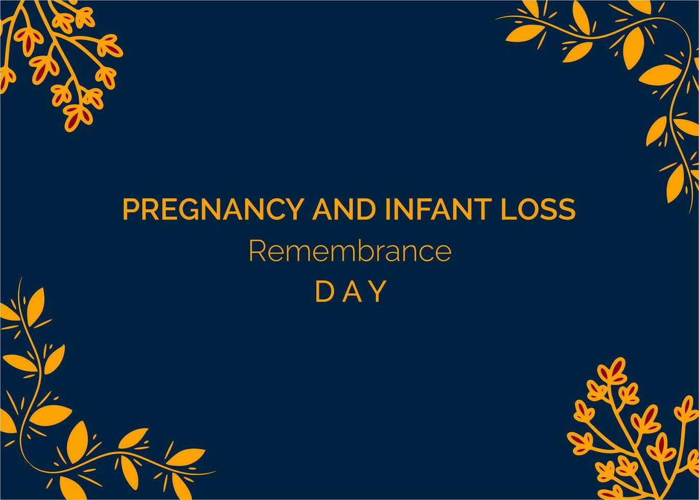 pregnancy and infant loss remembrance day vector