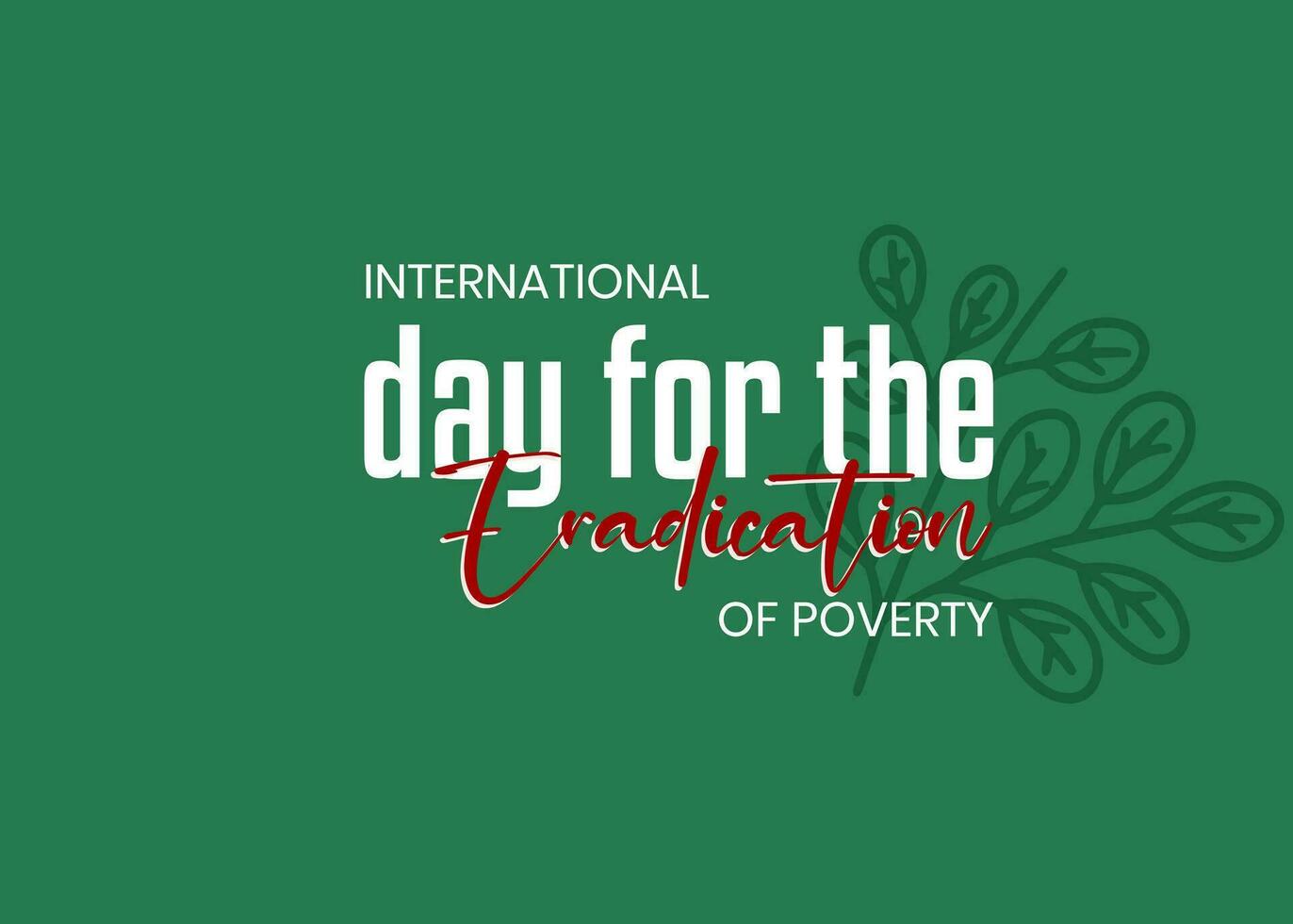 international day for the eradication of poverty vector