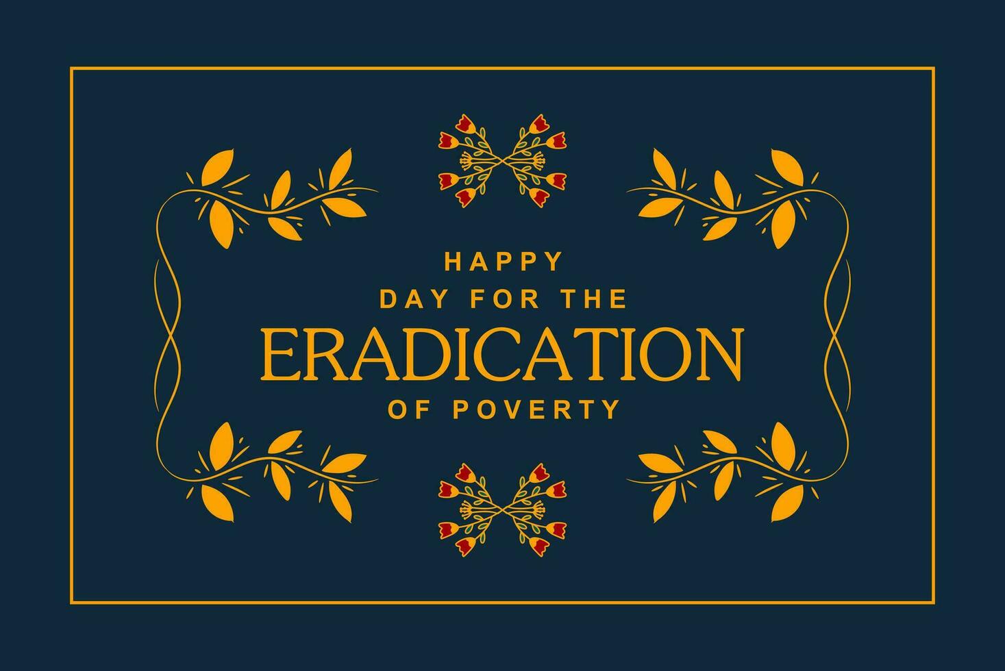 international day for the eradication of poverty vector