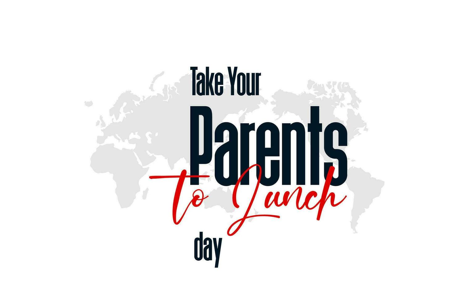 national take your parents to... vector