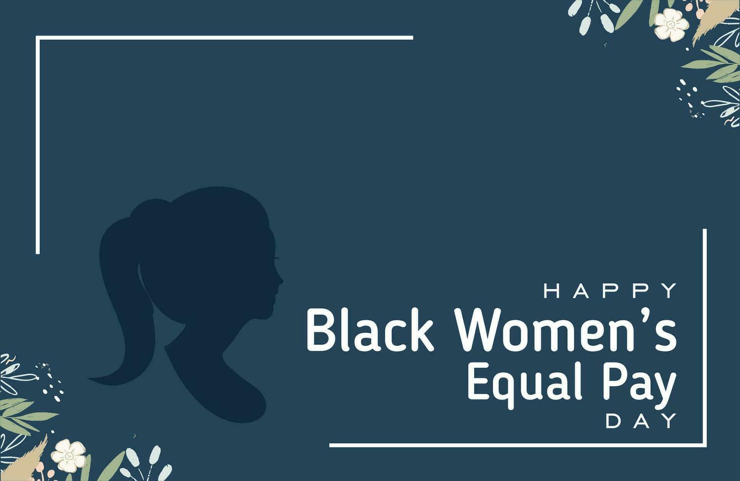 black women equal pay day vector