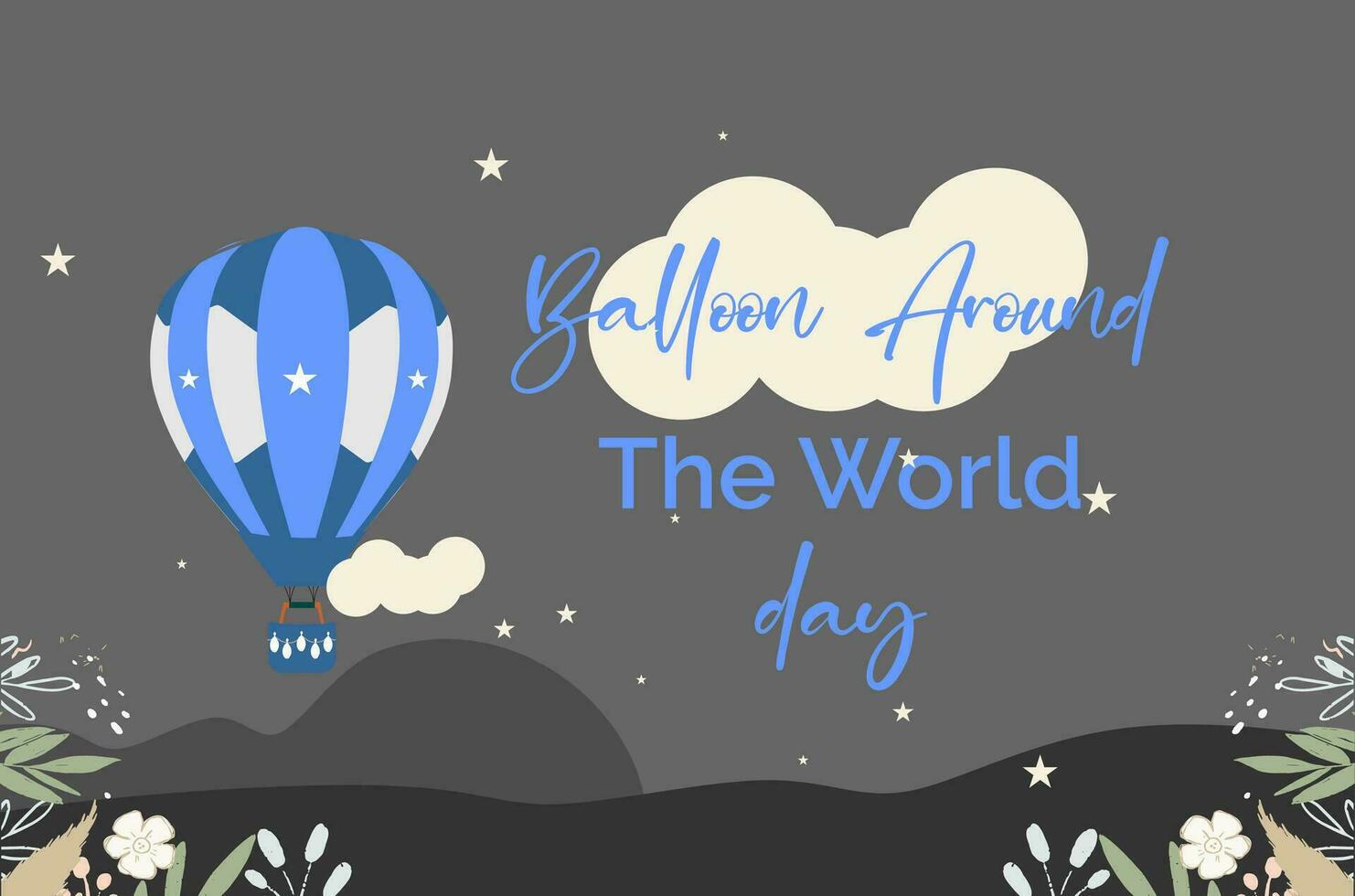 balloons around the world day vector