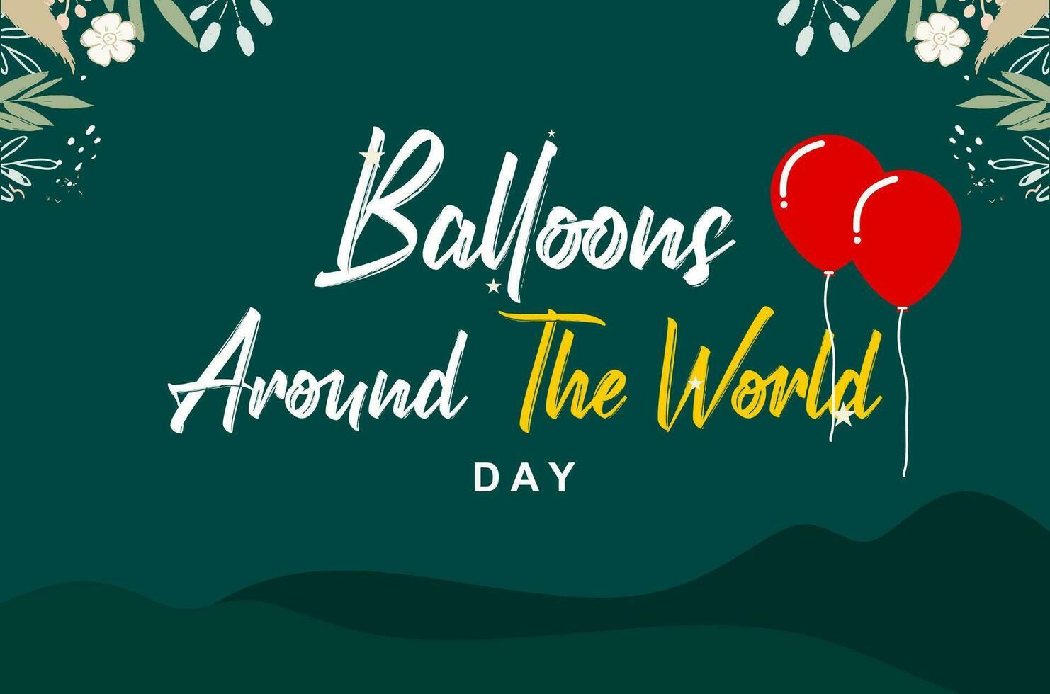 balloons around the world day vector