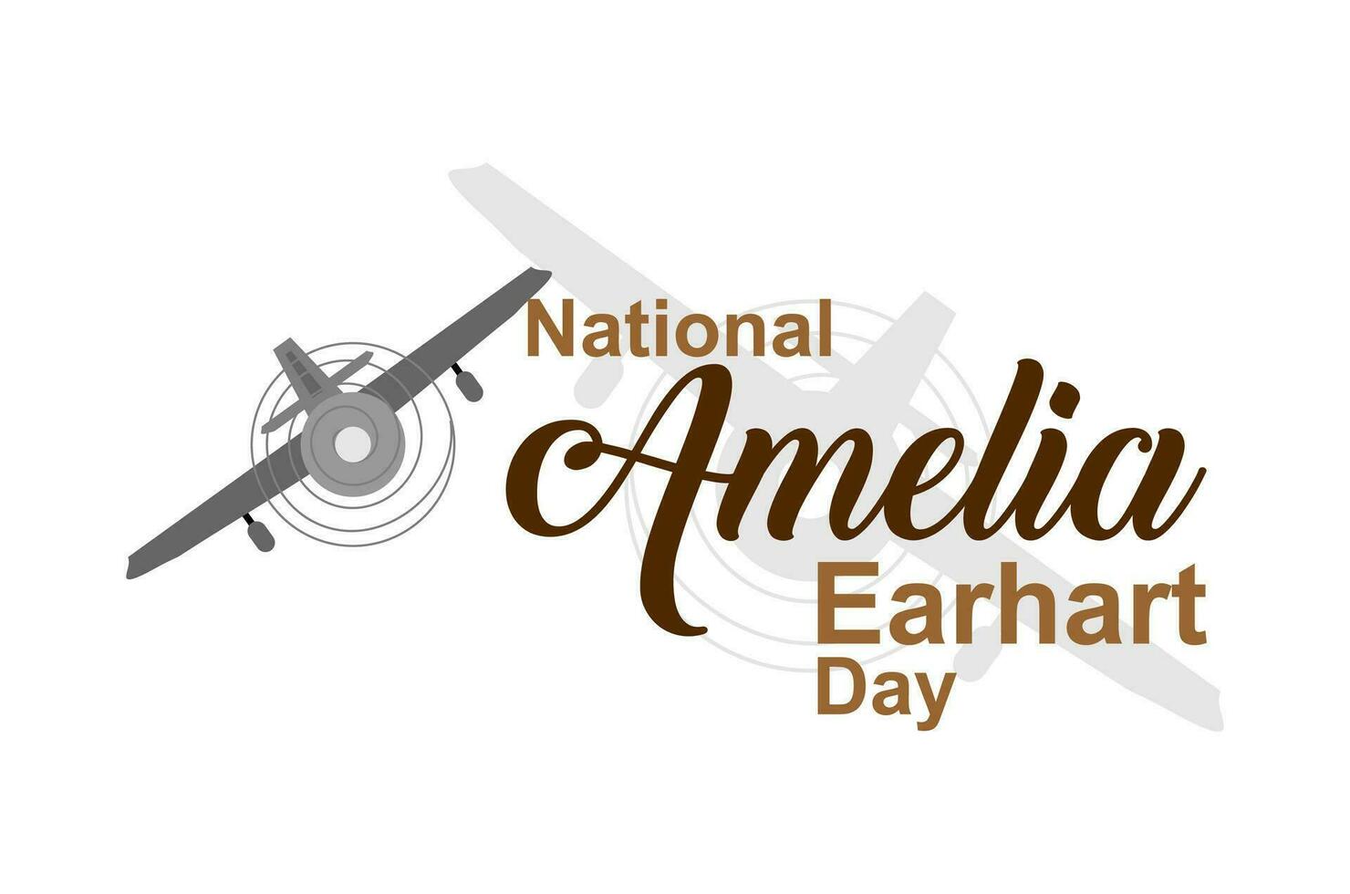 National Amelia Earhart Day vector