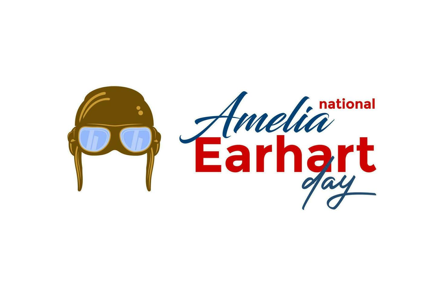 National Amelia Earhart Day vector