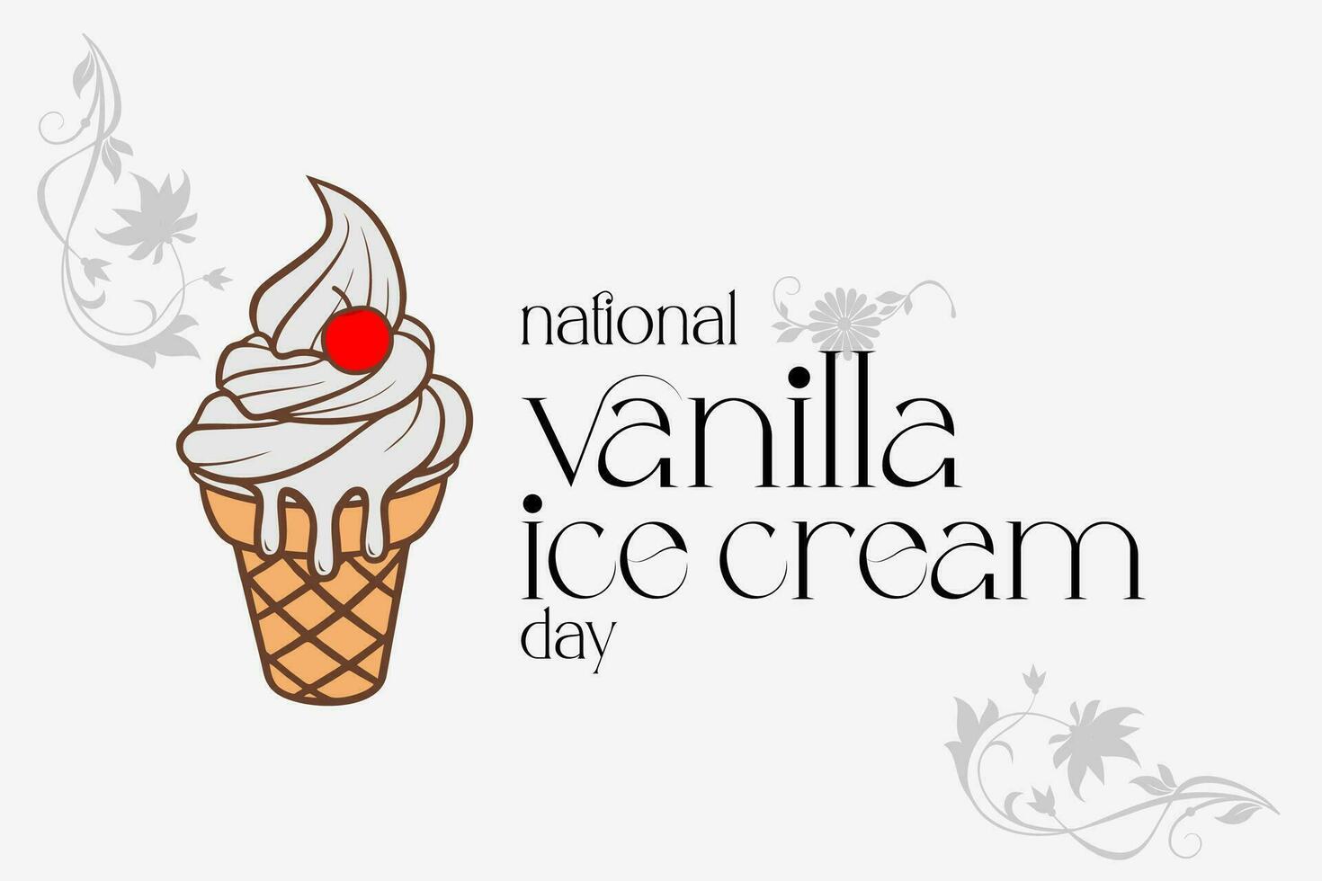 National Vanilla Ice Cream Day vector