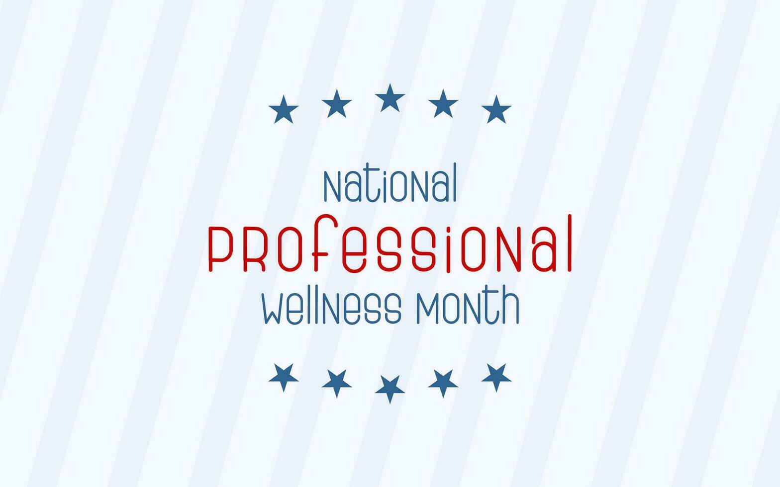 national professional wellness month vector