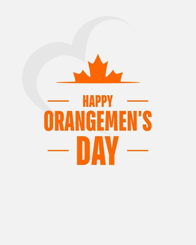 orangemen's day canada vector