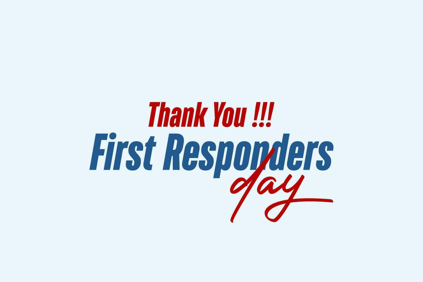 first responders day, background template Holiday concept vector