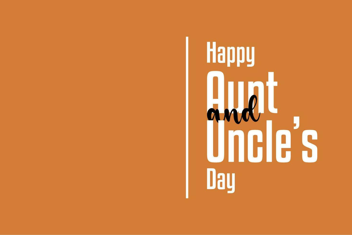 National Aunt and Uncle Day, Holiday concept. Template for background vector