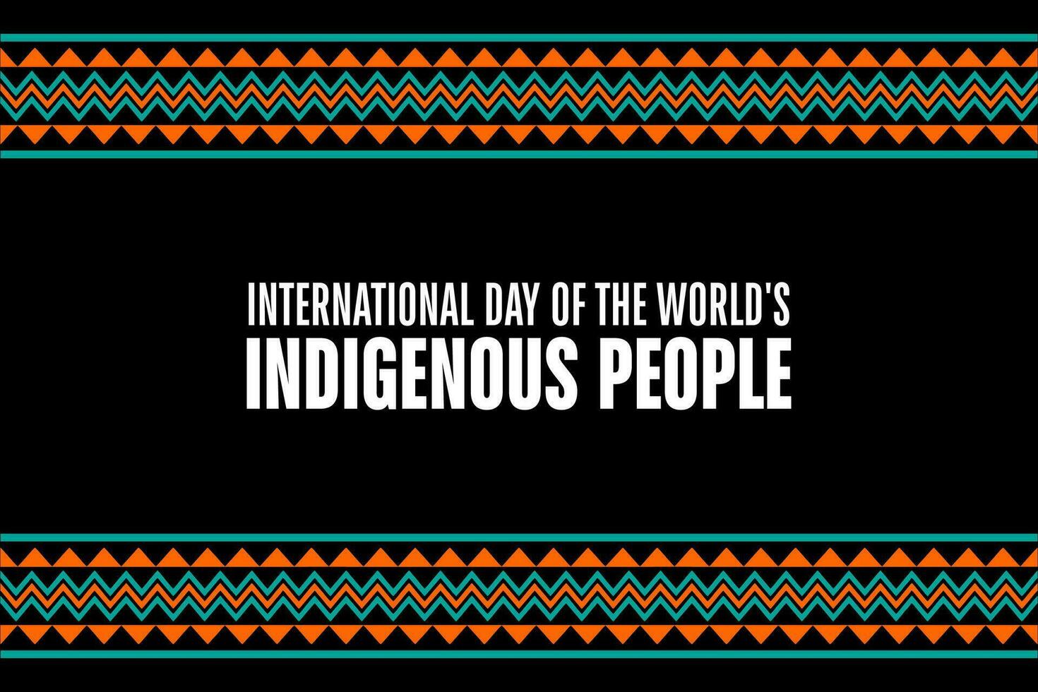 International Day of The World's Indigenous People vector