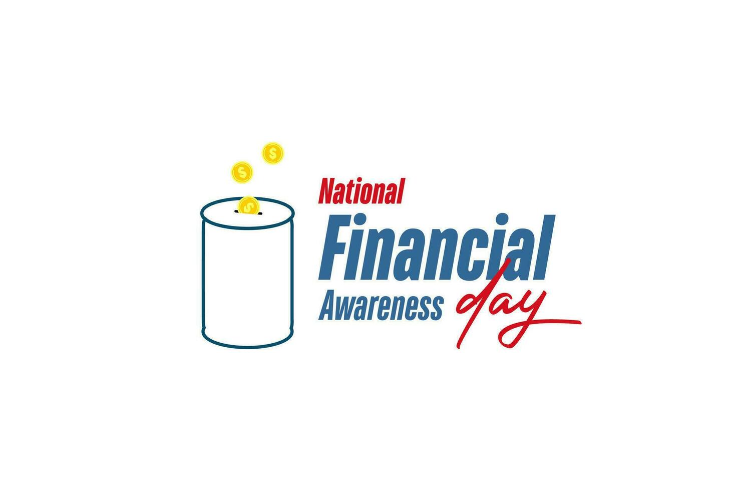 National Financial Awareness Day vector