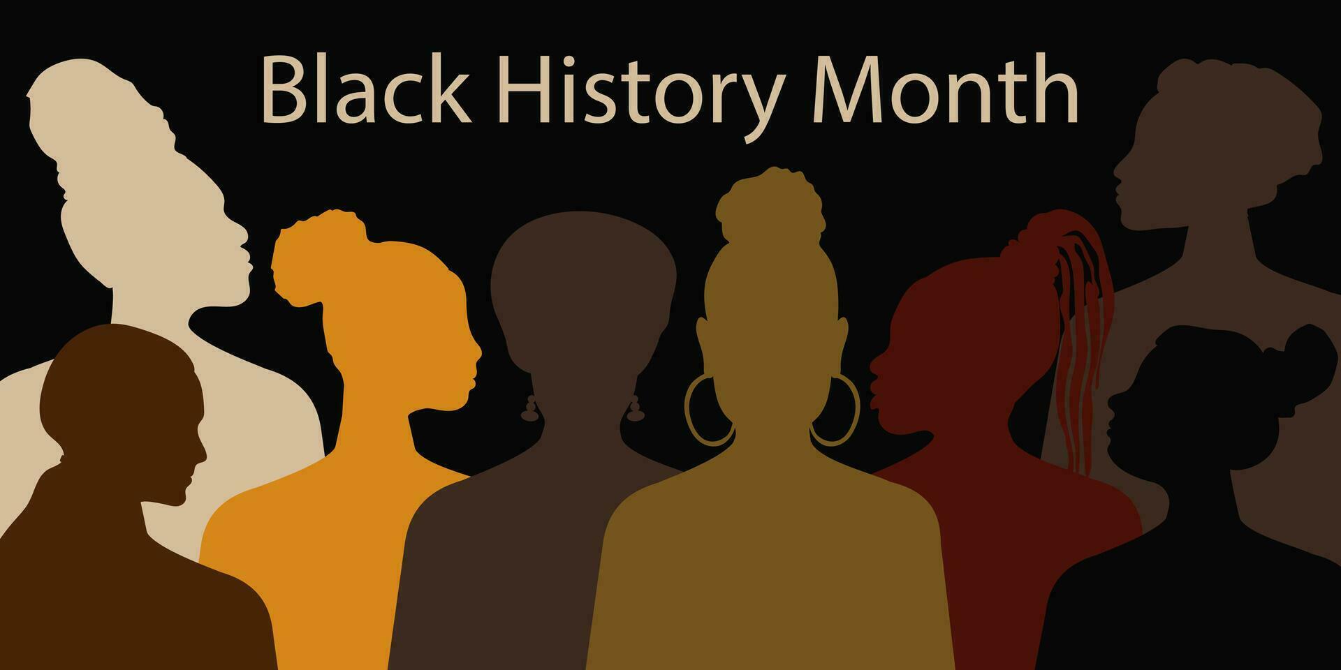 Black History Month. A celebration of the diversity and pride of African culture. Horizontal banner. Vector. vector