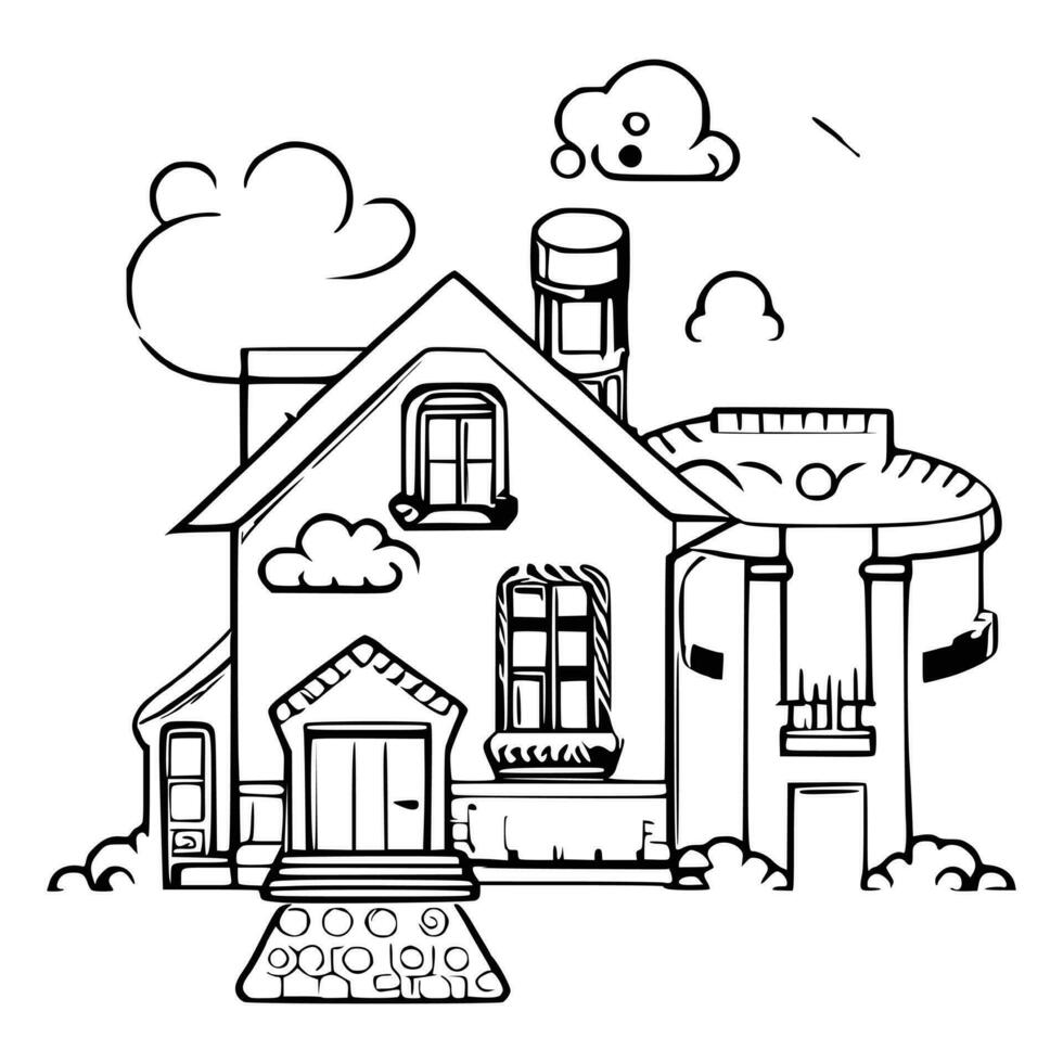 Line art House vector