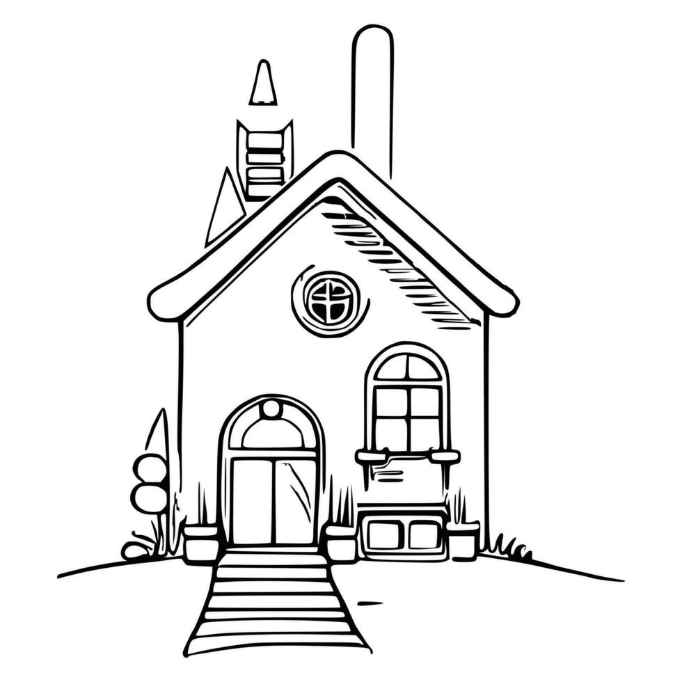 Line art House vector