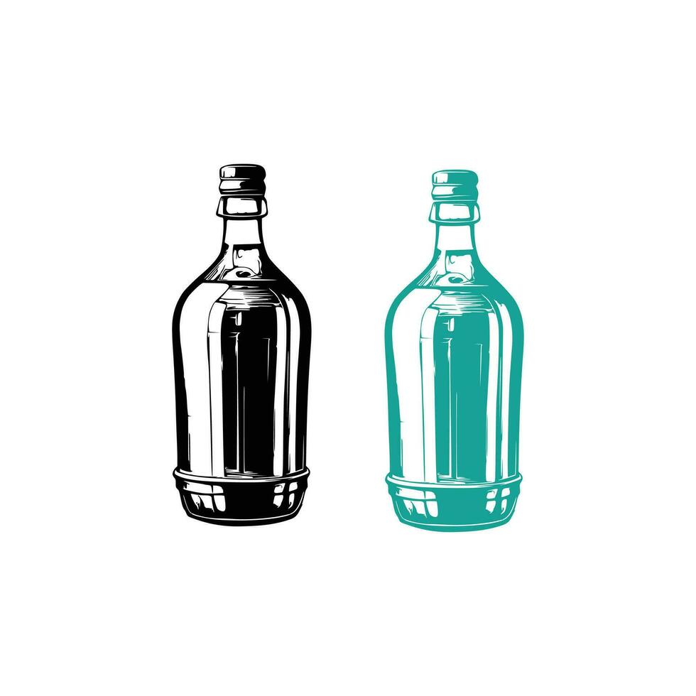 vaso botella vector