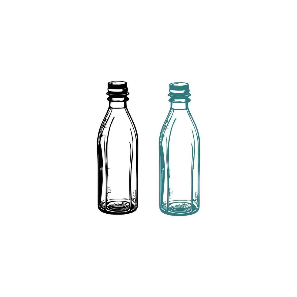 vaso botella vector