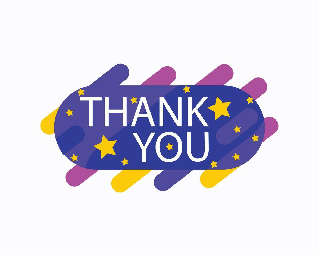 Thank you card design tempate vector