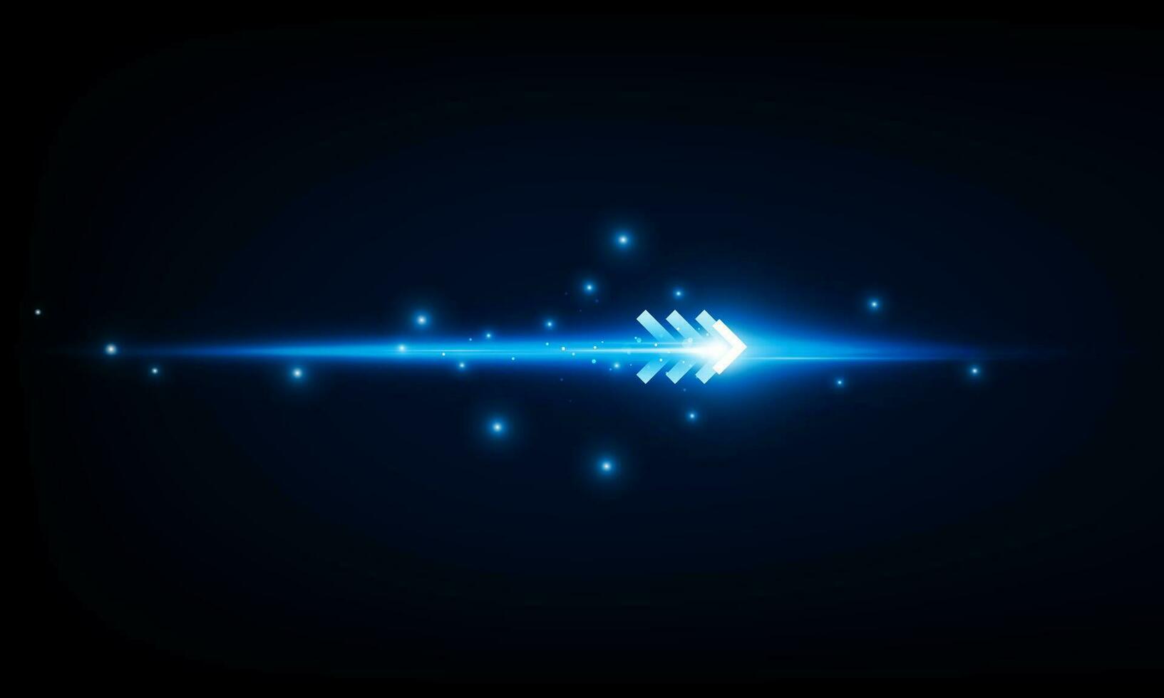 High speed concept. Fighter jet in the form of Arrow Light out technology background Hitech communication concept innovation background, vector design