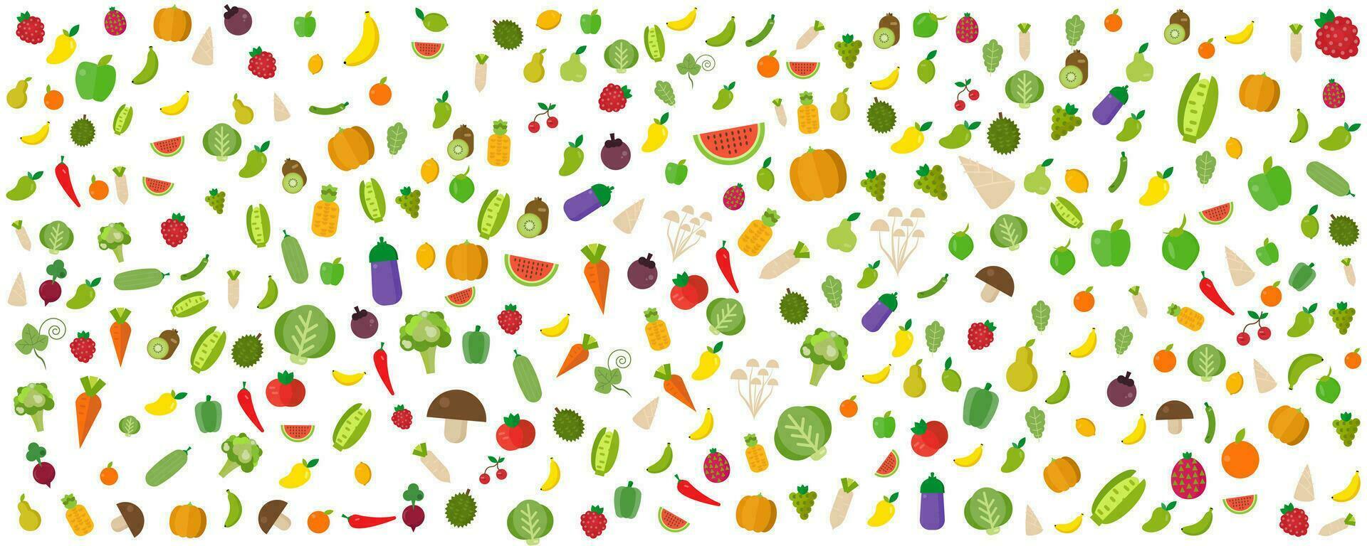 Random Vegetable and fruit for health and sanitation of nature Background Creative vector design