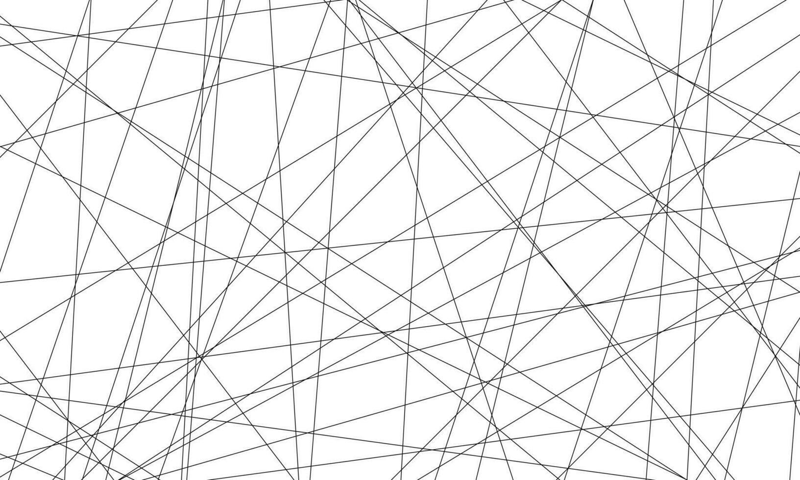 Abstract white background with random black lines vector