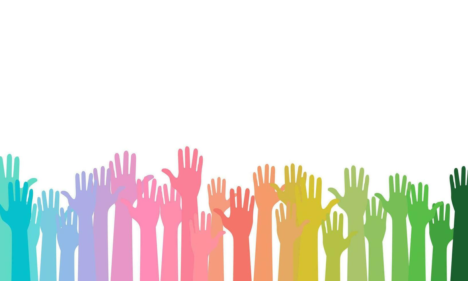 hands of different colors cultural and ethnic diversity vector design.