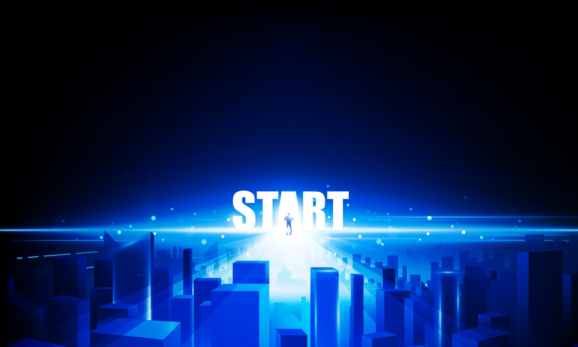 Abstract Start open Key Door Light out business digital city Hitech ...