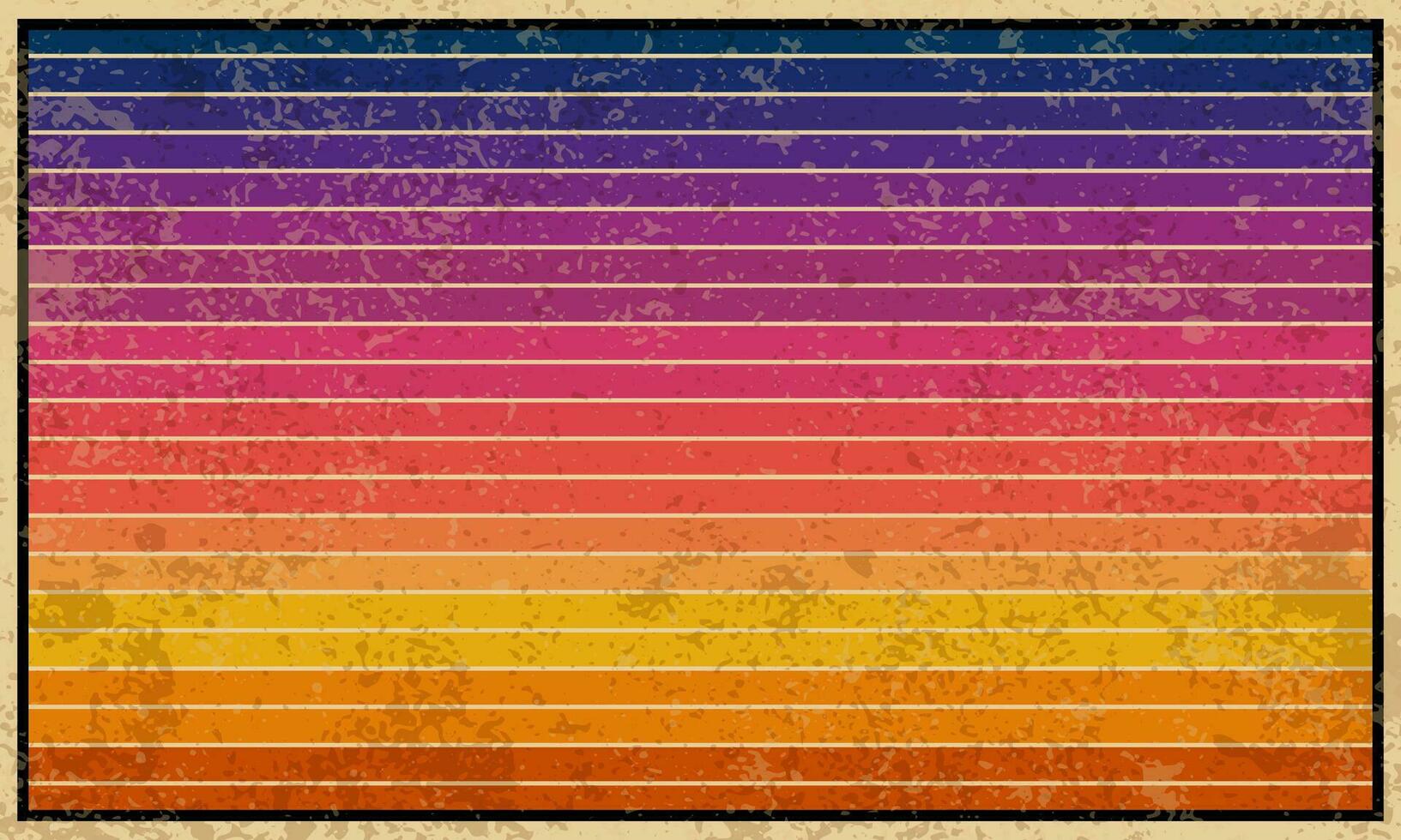 Grunge Sunset of Summer art line template background vector design.