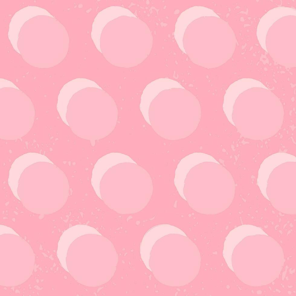 Grunge Pink Polka Dot Valentine's Day background. design vector