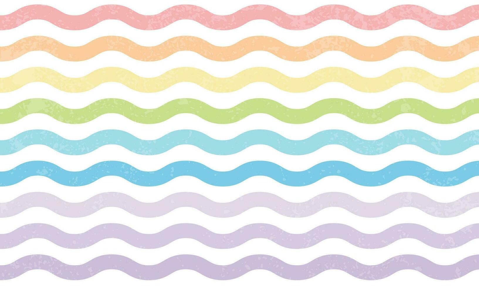 grunge arco iris pastel colores Arte línea ola modelo antecedentes vector diseño.