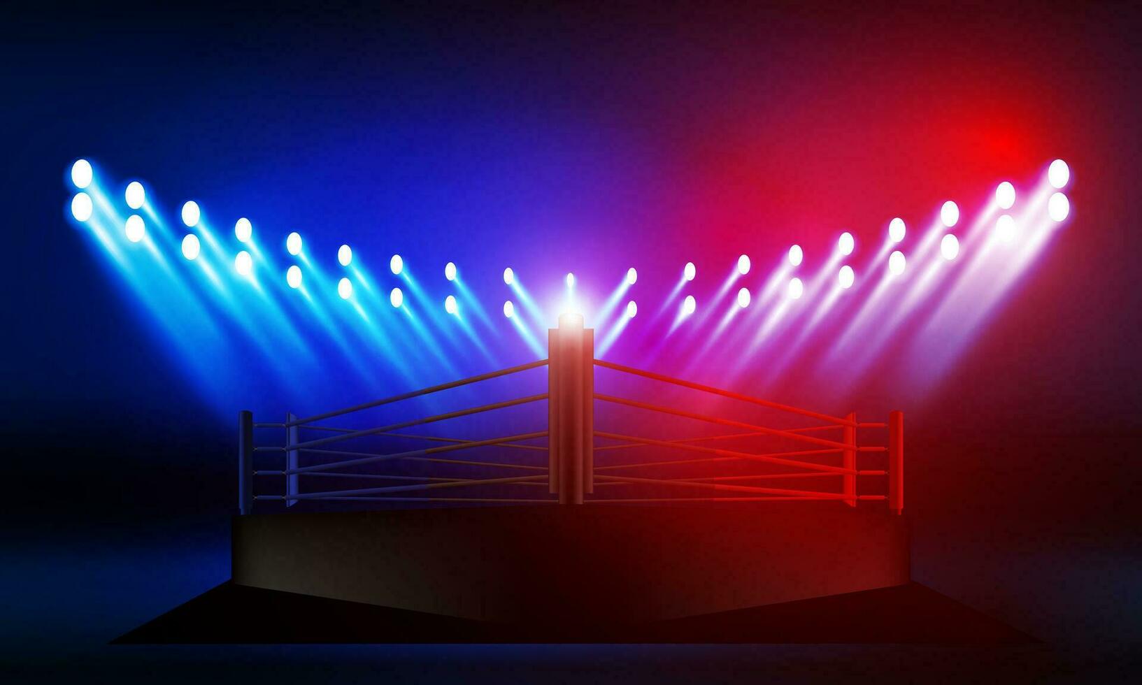 Boxing ring arena stadium vector design.