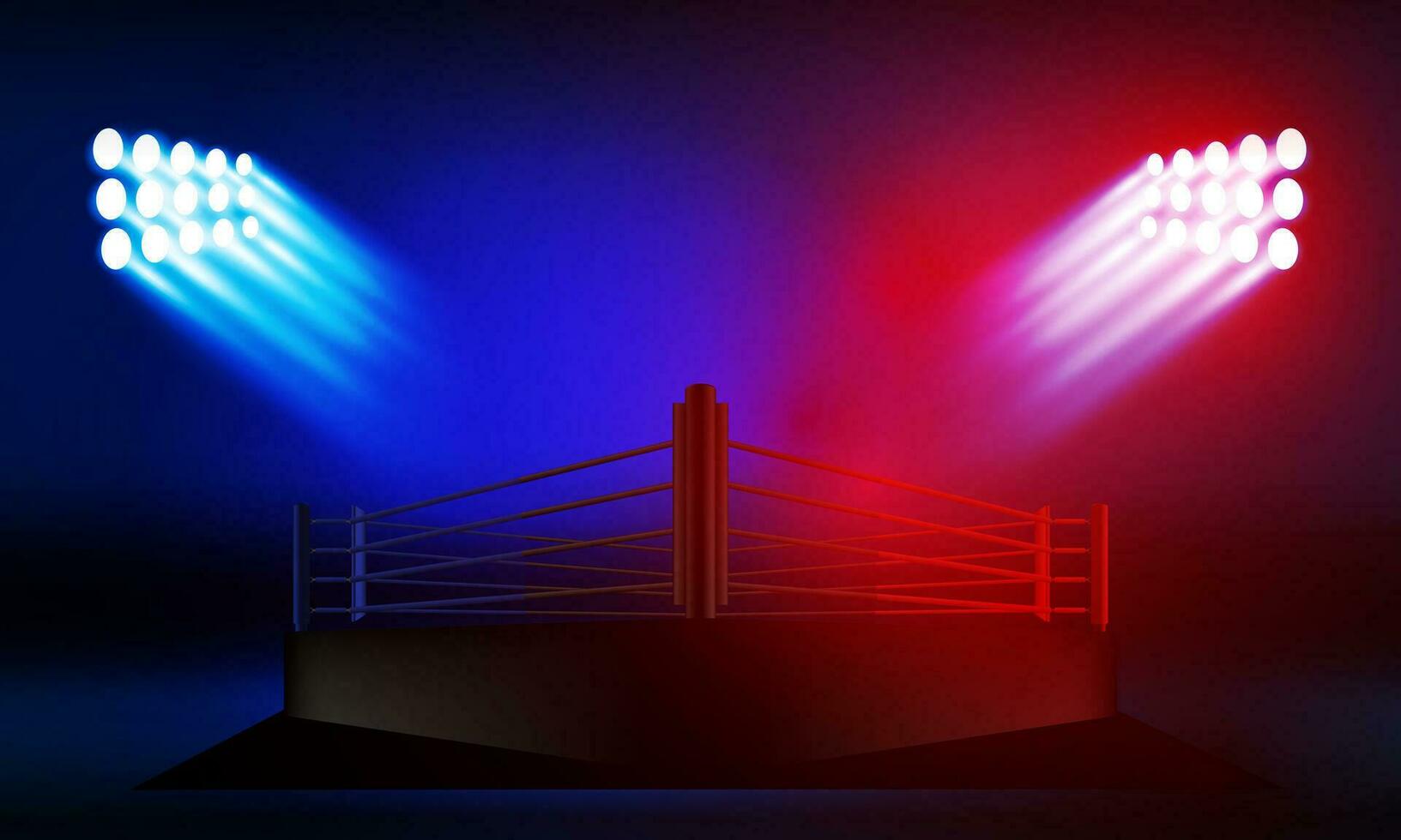 Boxing ring arena stadium vector design.