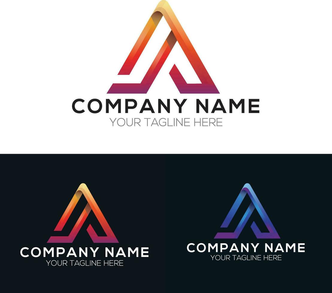 Initial A letter logo Design vector