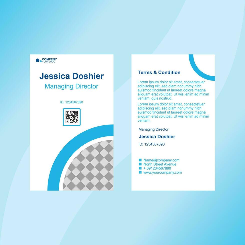 id card template suitable for business vector