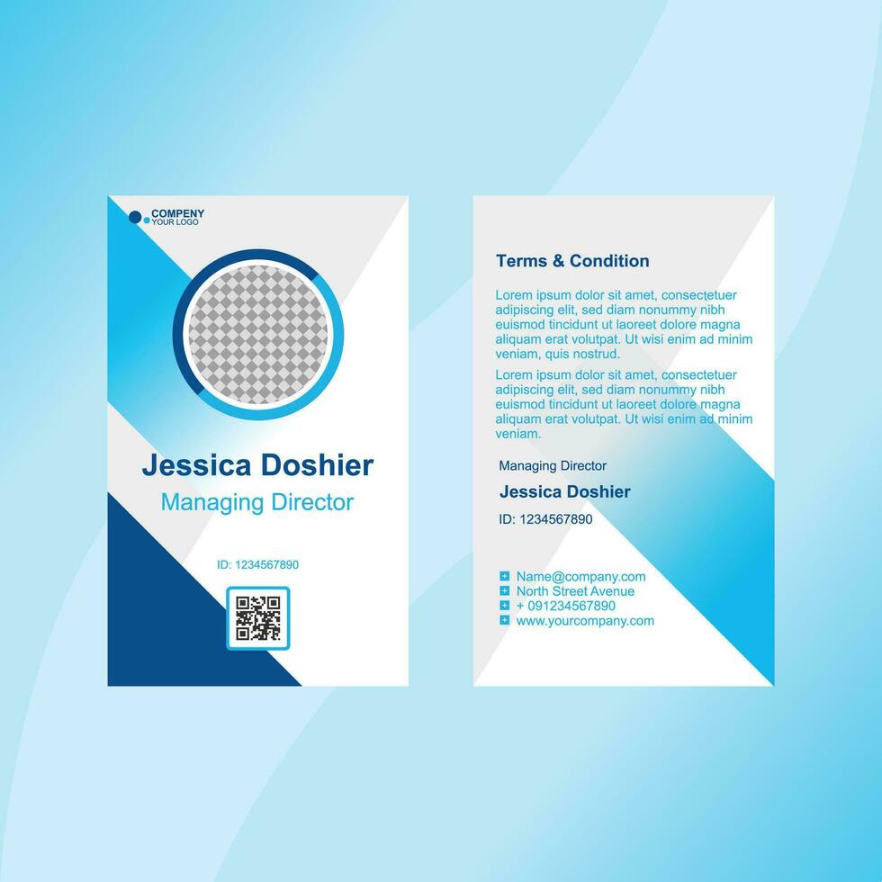 id card template suitable for business vector