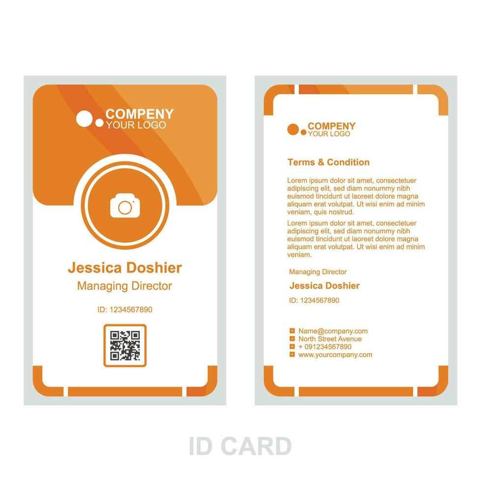 id card template suitable for business vector