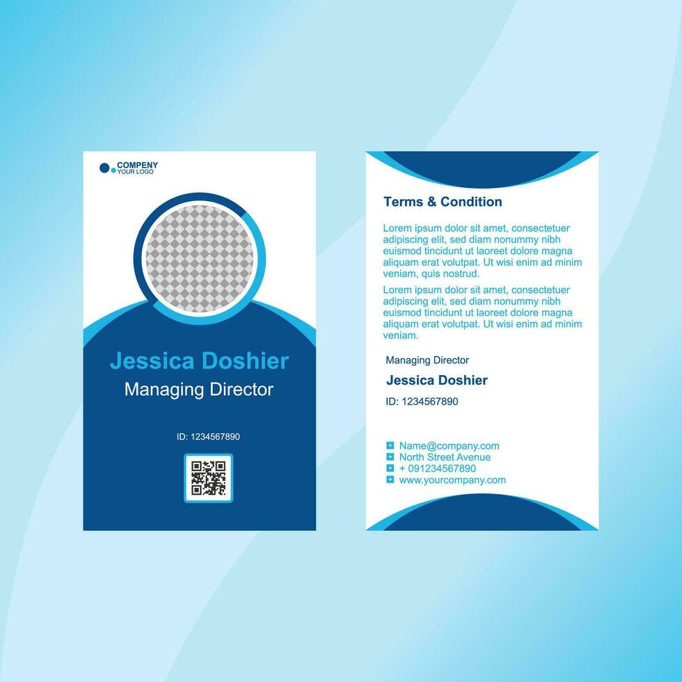 id card template suitable for business vector