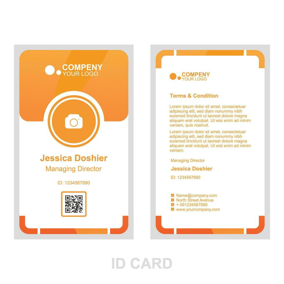 id card template suitable for business vector