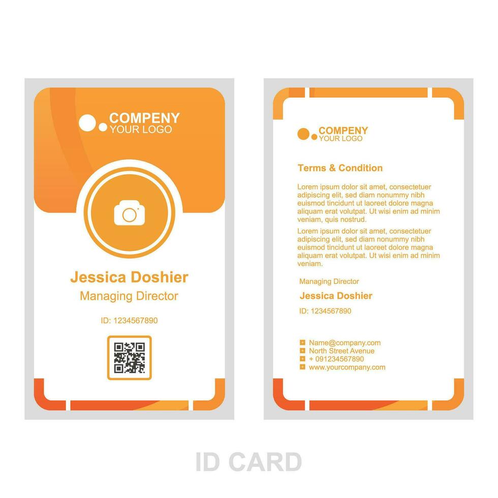 id card template suitable for business vector