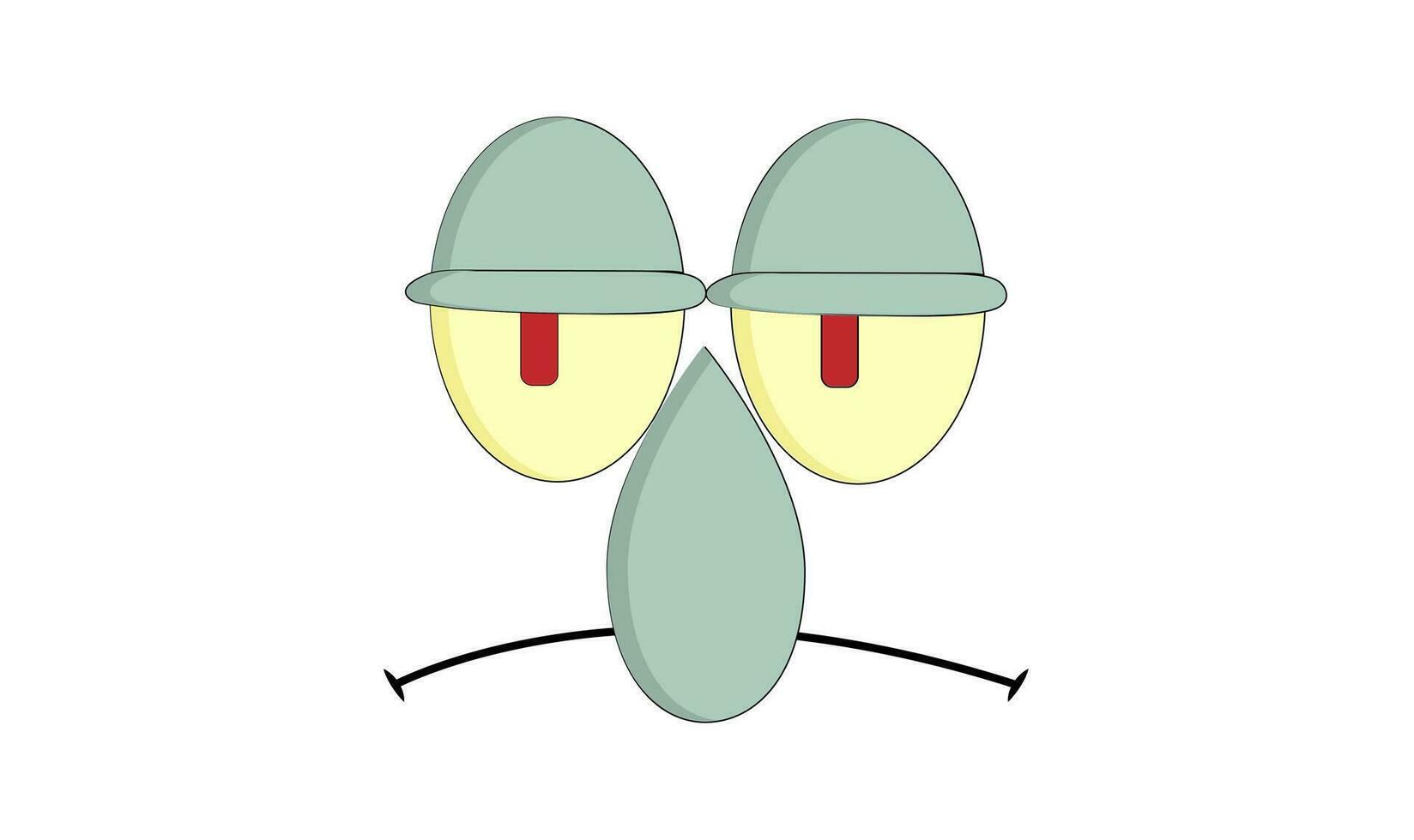 illustration vector graphic of character eyes from squidward