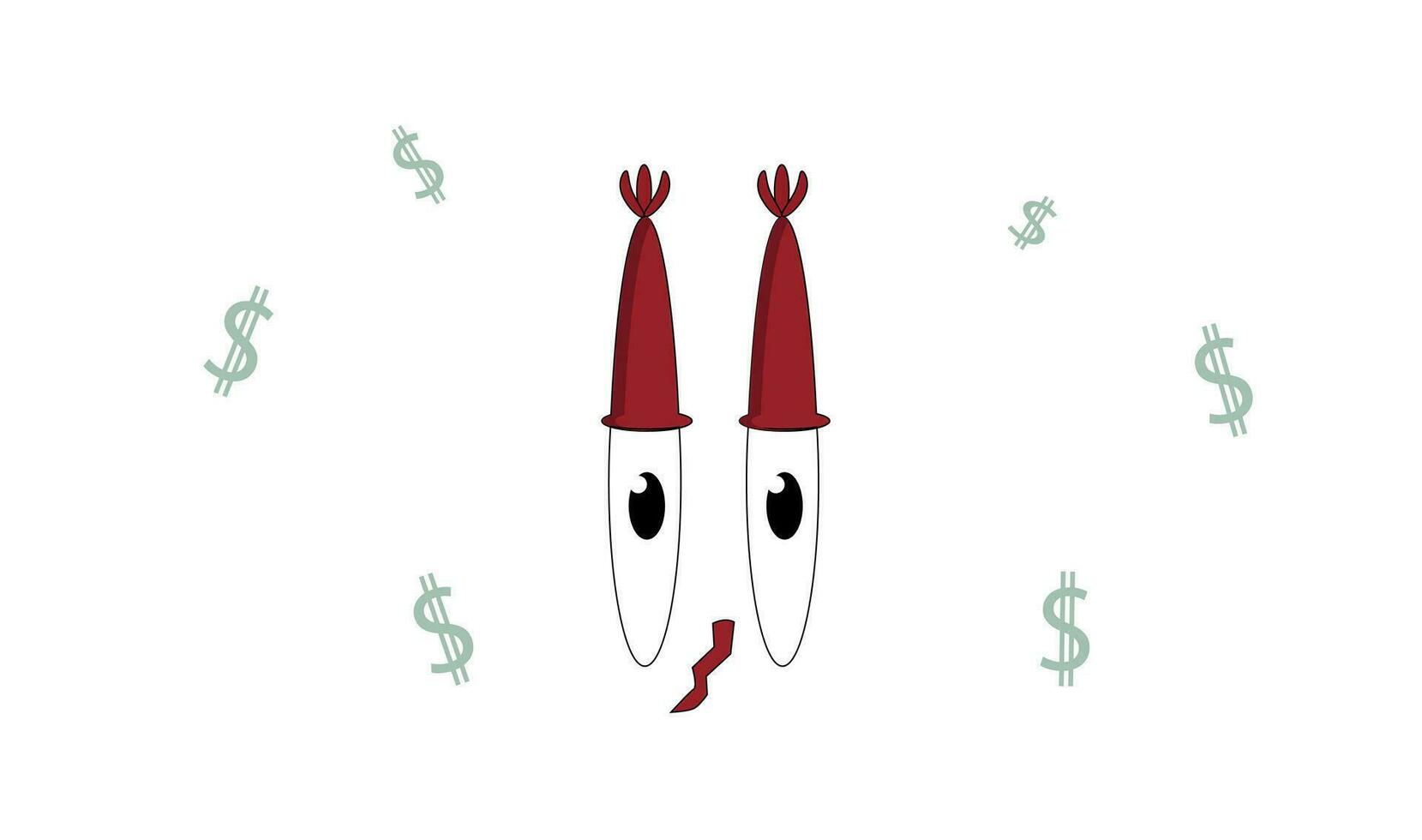 illustration vector graphic of character eyes from mr.crab