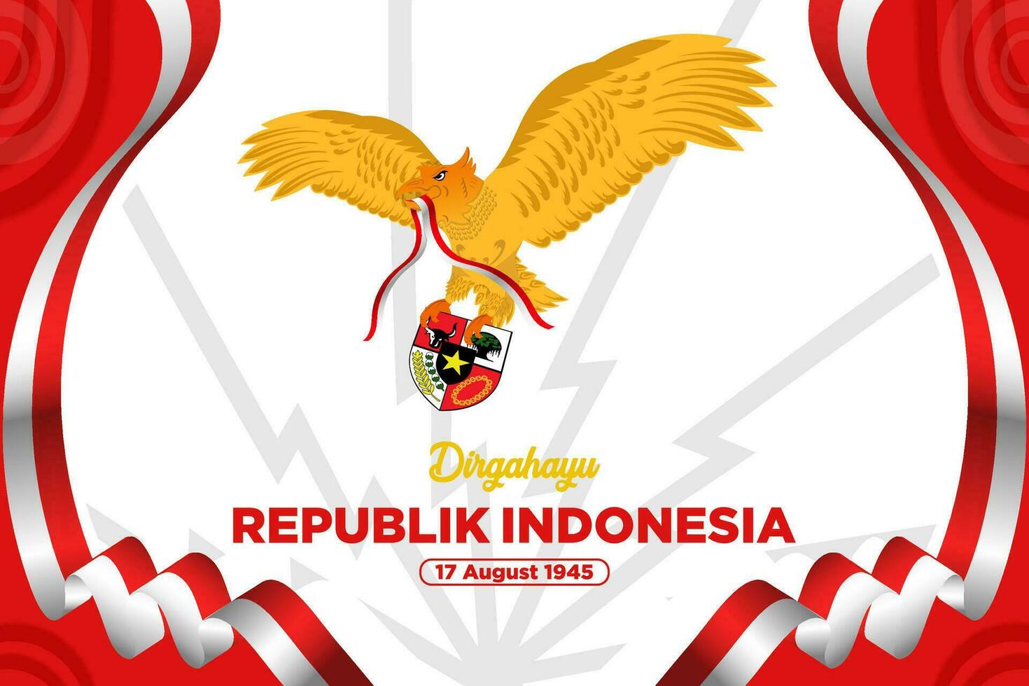 elegante vector Indonesia independencia día con Garuda pancasila pájaro ilustración, adecuado para bandera