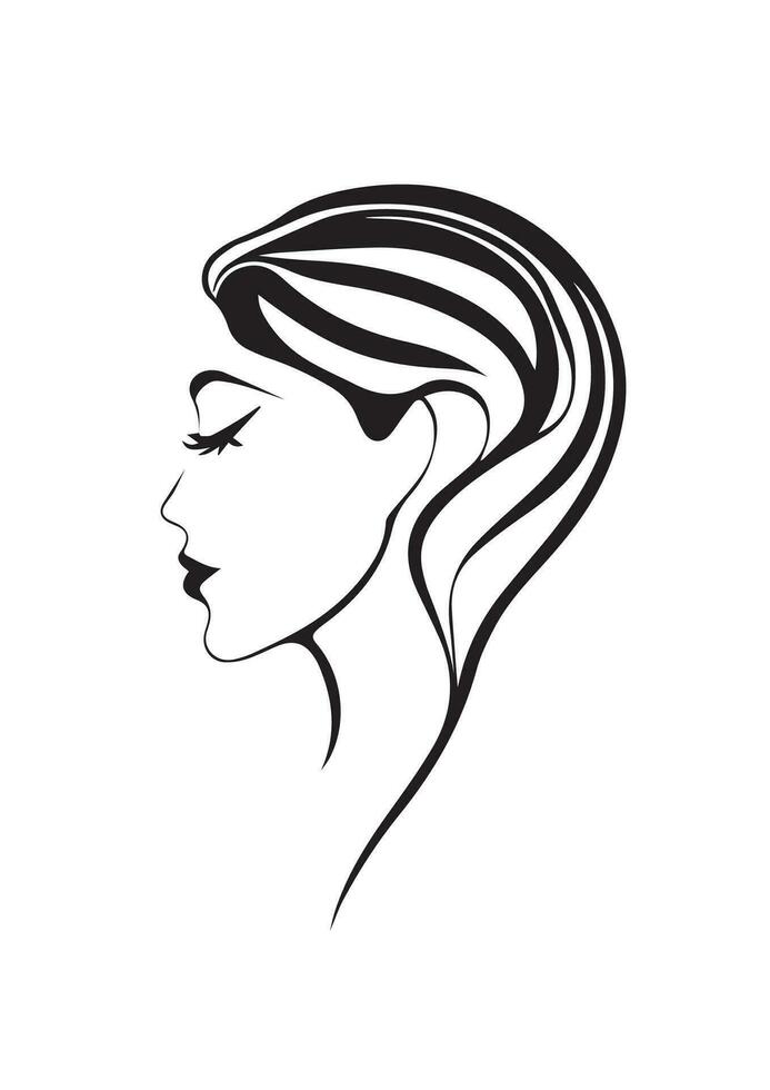 Woman face vector design