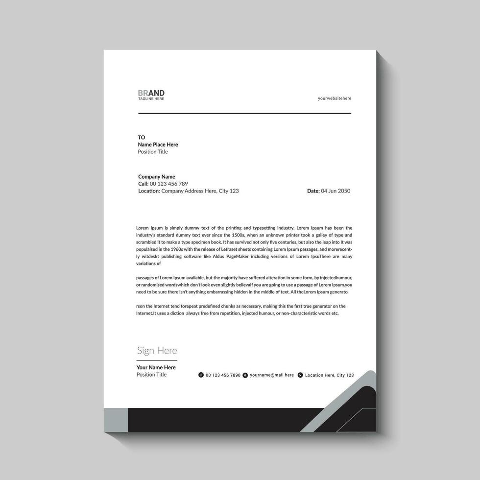Letterhead Design Template 25791946 Vector Art at Vecteezy