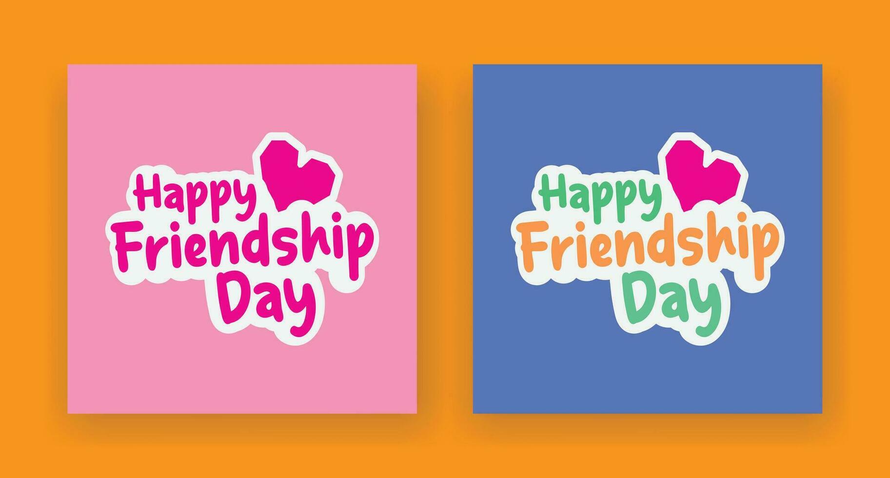 Happy Friendship day vector typographic design. Usable as greeting cards, posters, clothing, t-shirt for your friends.