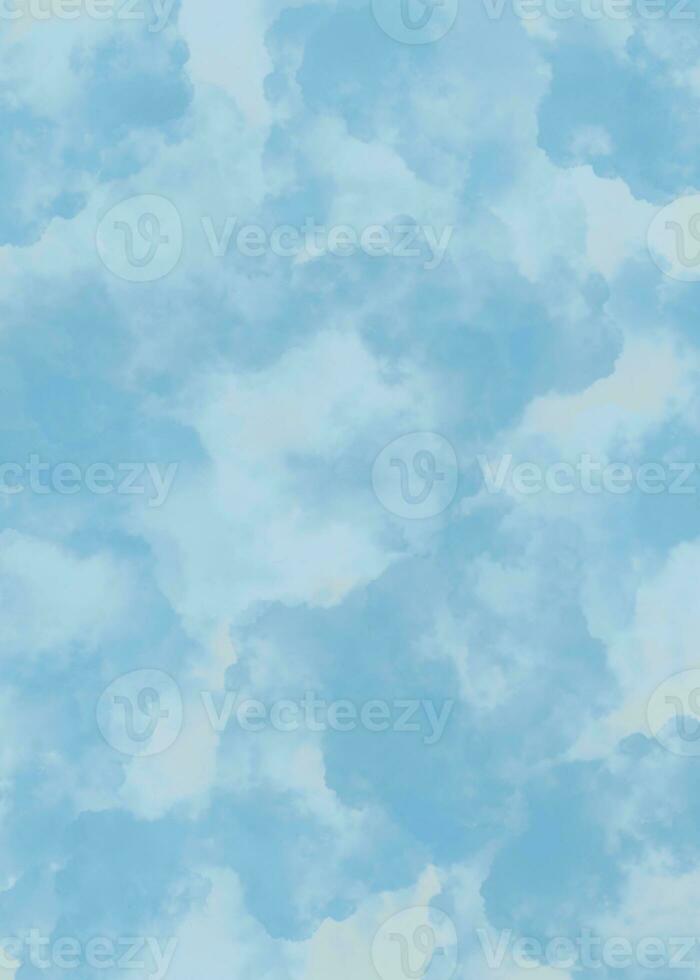 Watercolor Blue Cloud Nine 9 background for Bridal Shower, Heaven Sent Baby Shower Ideas, banners, posters, cards, games, wallpapers photo