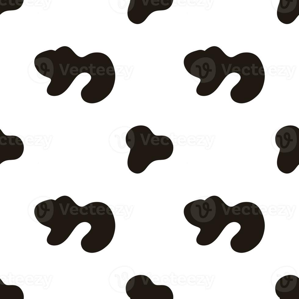 Cow print seamless pattern animal skin texture for wallpapers, wrapping paper, decor, mugs, bags. Spot background. photo