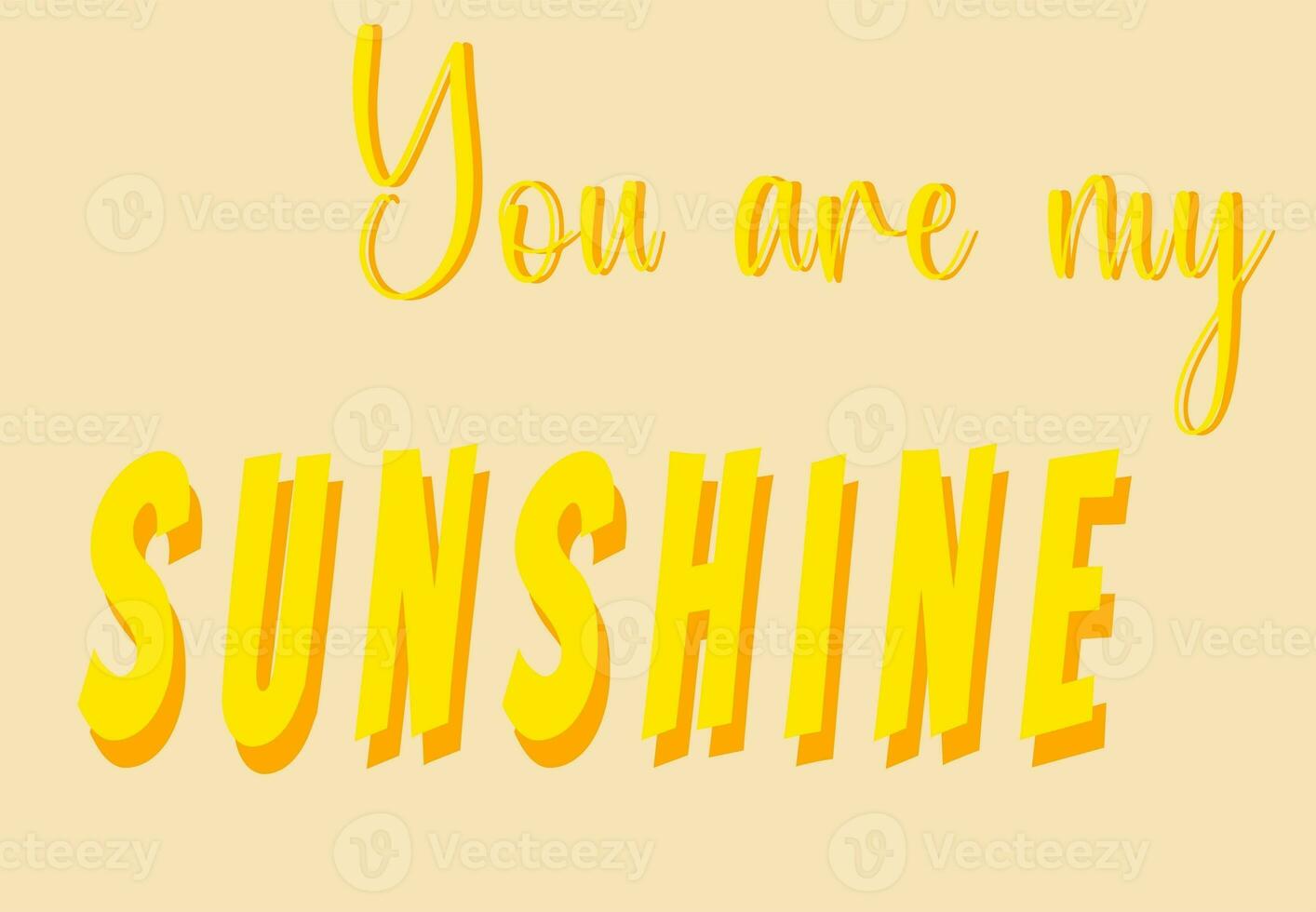 Watercolor Boho Yellow Sun sunshine text vector for nursery photo