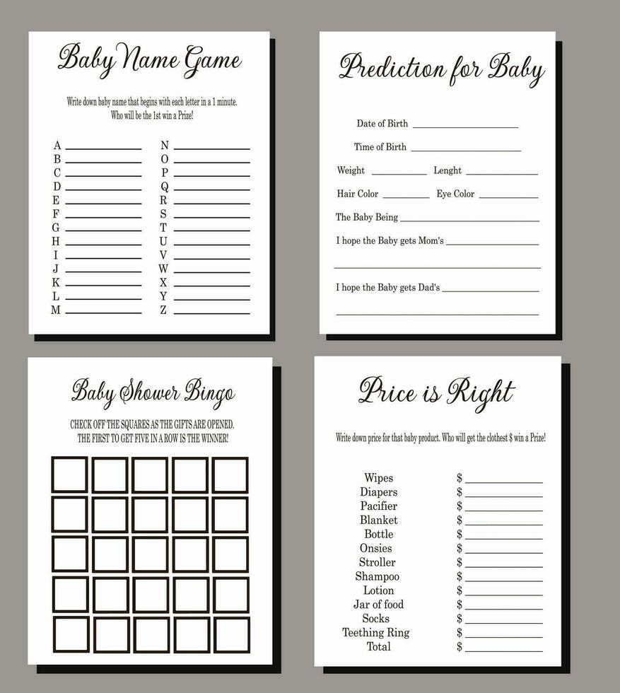 baby-shower-simple-black-and-white-4-games-bundle-25792299-vector-art-at-vecteezy for Free Printable Baby Shower Games Black And White Baby Shower Simple Black and White 4 Games Bundle 25792299 Vector Art at Vecteezy for Free Printable Baby Shower Games Black And White