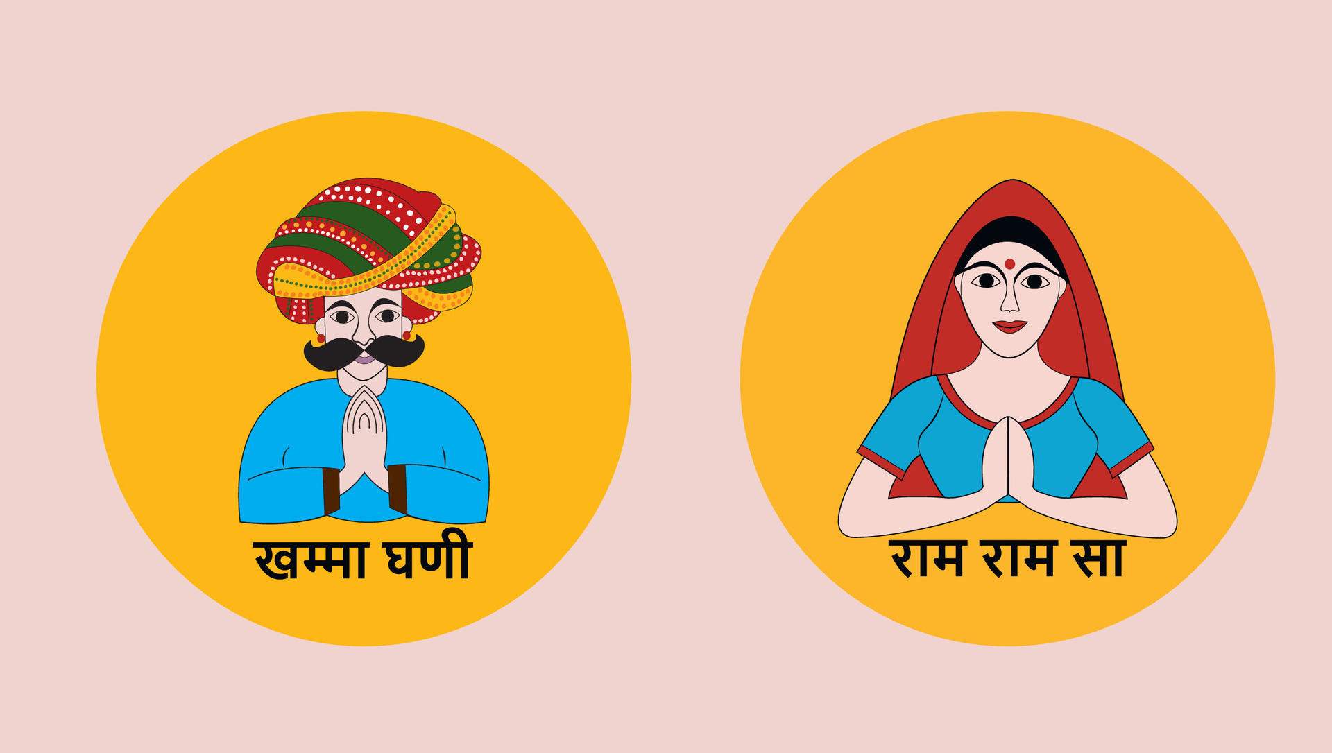 Rajasthani couple invitation based on marwadi theme free vector file Rajasthani couple invitation based on marwadi theme free vector file
